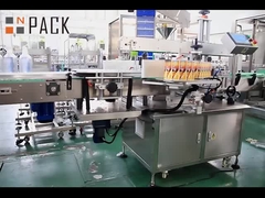 Máquina automática de etiquetado de botellas de plástico de doble cara botellas de vidrio redondas planas cuadradas para loción cos