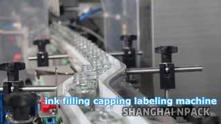 Máquina automática de llenado de tinta de alta velocidad, línea de producción de tinta para tarros de vidrio