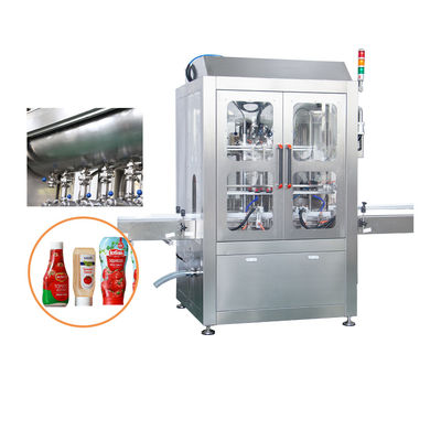 Máquina de rellenar automática del tarro de cristal del atasco líquido viscoso con la calefacción y la mezcla