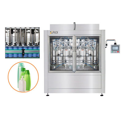 Máquina llenadora automática de pistón de acero inoxidable con control PLC y boquillas antigoteo para pasta lavavajillas
