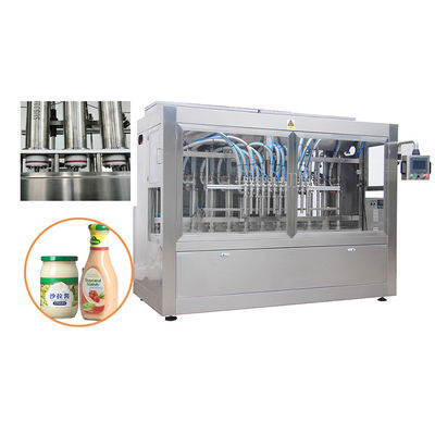 Máquina de llenado de mayonesa de pistón de servo automático para botella máquina de embalaje de tarros