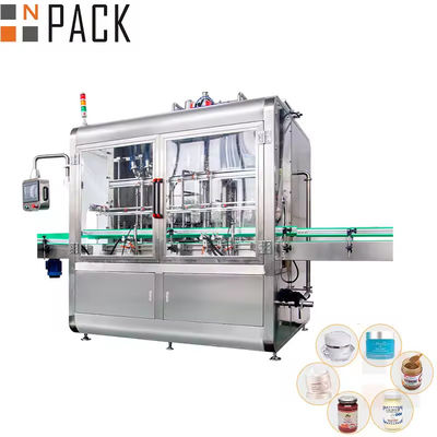 NPACK Máquina automática de llenado de botellas de crema de alta viscosidad, salsa, frasco de salsa, bomba de rotor