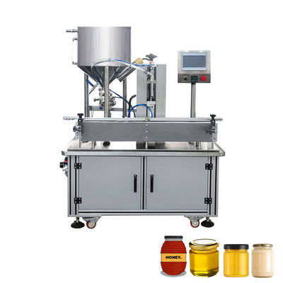 Npack Máquina automática de llenado de frascos de vidrio con una sola boquilla de mermelada de miel de pasta de bomba para frascos