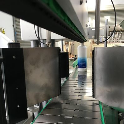 Npack Control PLC Máquina automática de etiquetado de dos lados para botellas de plástico redondas y cuadradas