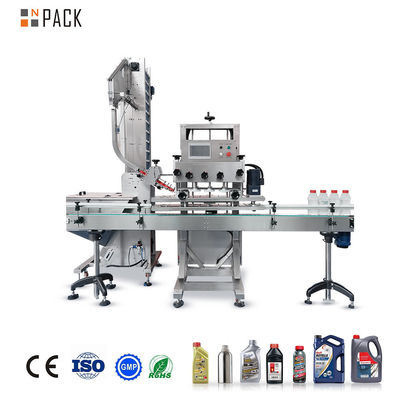 Npack Full Auto 1000-5000ml Máquina de ensamblaje de tapas de botellas con 6 ruedas lineales y instrucción en línea