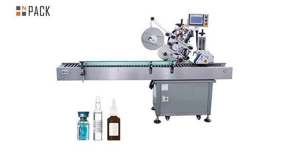 Máquina de etiquetado automático horizontal de ampollas para medicamentos en recipientes